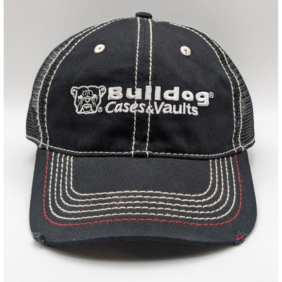 Bulldog Cases Vaults Strap Hat Cap Gun Rifle Logo Mesh Trucker Baseball Dad - Picture 2 of 4